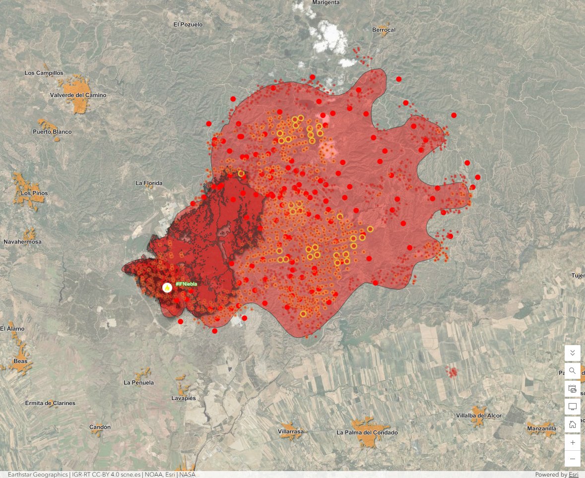 GalvezRivas's tweet photo. En la actualización del perimetrado genérico de #EFFIS estima más de 19.504 hectareas afectadas por #IFNiebla https://t.co/ZRbrH93rjV