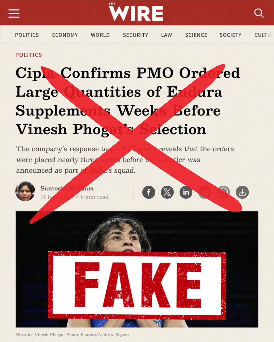 thewire_in's tweet photo. #Attention | This is a fake screenshot. The Wire has published no such story.

@thewire_in @seemay @svaradarajan https://t.co/JABhY1IhLW