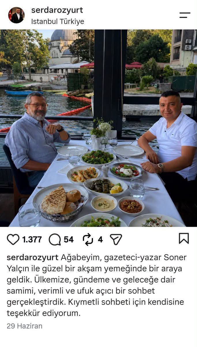 ozdinMehmet's tweet photo. Bazı gazetecilere para verip reklamını yaptırdığı iddia edilen ve illegal işlerde adı sık geçen Serdar Öztürk’ün SONer Yalçın ile fotoğrafı ortaya çıktı! https://t.co/V64iWOPaXn