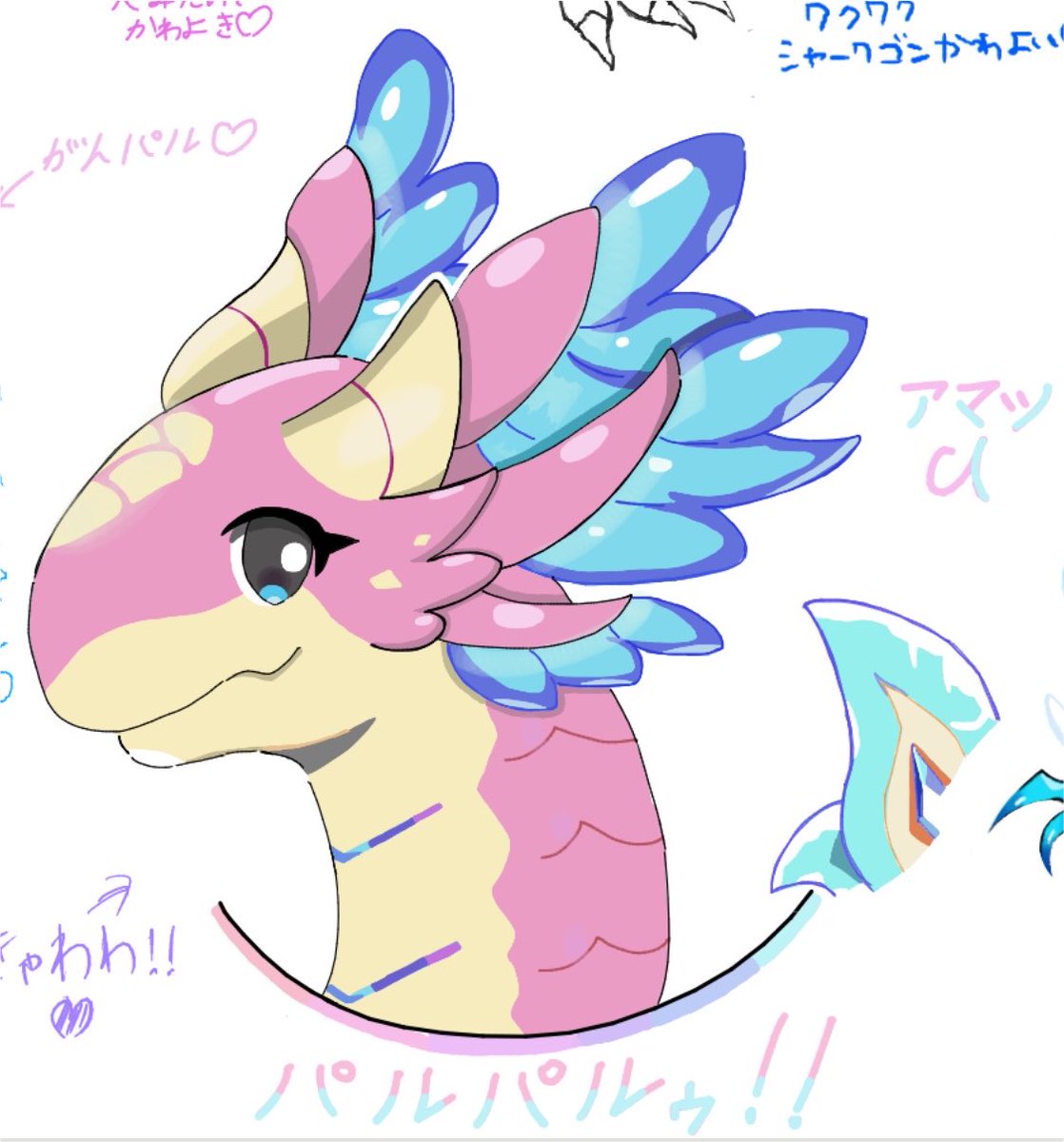 Amatuarufa's tweet photo. 昨日のドラビレ絵チャで描いたパルパルちゃんで��！
もっと筆が早くなりたい… https://t.co/xDAUQvVkxE