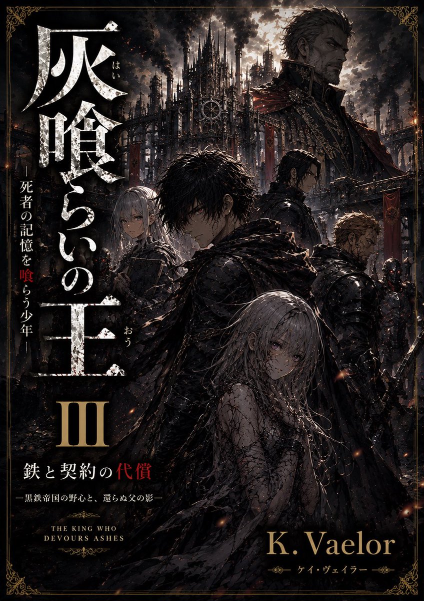 kvaelor's tweet photo. 📚新刊発売！

『灰喰らいの王Ⅲ 鉄と契約の代償』
Kindleにて販売開始しました。

人ならざる妹。交わされた契約。
そして、力と引き換えに求められる代償。

灰から始まった物語は、第三幕へ。

🔥Kindle版 499円
📖 Kindle Unlimited対象
⁠ https://t.co/XQ6g0yqE4q

#ダークファンタジー https://t.co/jpl9eC9if1