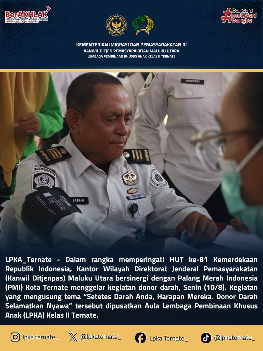 lpkaternate_'s tweet photo. DARI LPKA TERNATE UNTUK SESAMA, DONOR DARAH DI PERINGATAN HUT KE 81 KEMERDEKAAN RI

Baca Selengkapnya di:
https://t.co/HKOD4GEiea https://t.co/DSc5cicHNe