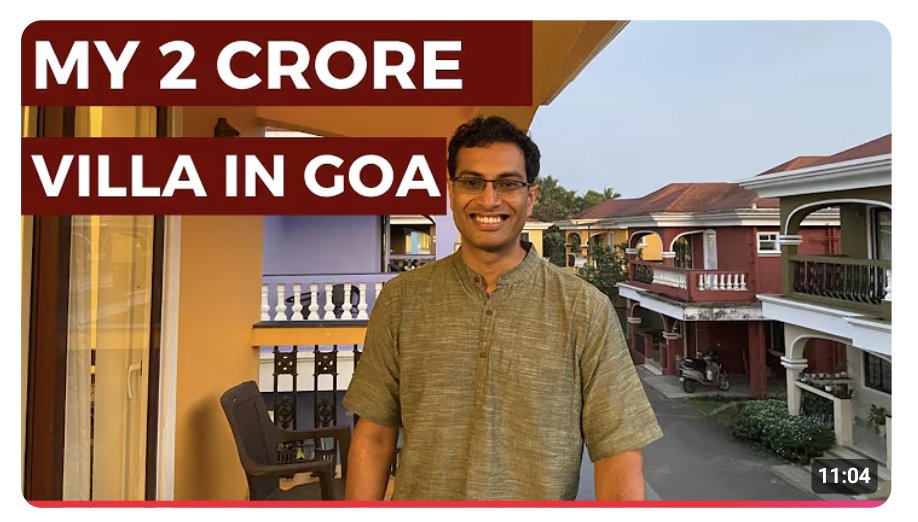 Akshat_World's tweet photo. Guys, this is me:- 

1) I had bought (all inclusive) villa at 2Cr. The villa now sells for 2.7-2.8Cr. This I bought roughly 3 years ago. 
2) This is a 3BHK, which goes at 6000/night 
3) This is quite reasonable (this is 2000/room) 
4) I give it to an AirBnB management firm that pays me close to 1L/month. This puts a 6% yield. 
5) Their unit economics for people running AirBnB:- 
- Average occupancy 65% (villa <1 km from beach) 
- # of days rented= 237 
- 237 *6000= 14.23L
6) I did not buy the villa from a builder. 
7) I have no interest in selling it. 
8) Writing this post: because people will start tagging me that "Go, Goa, Gone". 

Not really, Goa is big. And, it has different areas. 

There was a correction in NORTH Goa properties. Not in South Goa. I had already warned enough people not to buy in North. 

The properties here were being built for and sold to tourists. 

Lesson #1 in RE investing is: that if you by wrong price, you would never make money on it. 

Unless you understand the numbers don't buy RE anywhere in the world. It is as simple as that. 

I have no interest in selling my Goa properties. Or promoting south/north. XYZ locations. 

I felt this was needed that I clarified my stand with numbers. Which I am doing on this post. 

Buy/not buy anywhere you like. I just wanted to set the correct context.