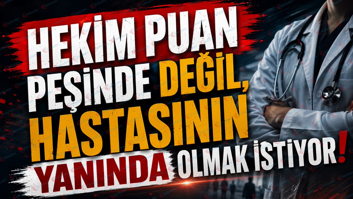 hekimsen's tweet photo. 📌 HEKİM PUAN PEŞİNDE DEĞİL, HASTASININ YANINDA OLMAK İSTİYOR!
Performans içinde performans, katsayı içinde katsayı istemiyoruz!
Sağlık Bakanlığı tarafından hayata geçirilen Bireysel Hedef Katsayısı (BHK) ile hekimlerin teşvik ek ödemeleri; artık yalnızca yapılan tıbbi işlemlere değil, branş ortalamalarına, Z skorlarına, baraj puanlarına, geçiş katsayılarına ve branşa özgü ilave hedeflere bağlanıyor.
Bir hekimin emeği artık;
➡️ Ne kadar sağlık hizmeti sunduğuna,
➡️ Aynı rol grubundaki meslektaşlarının ne kadar puan ürettiğine,
➡️ Branş ortalamasına göre nerede kaldığına,
➡️ Bakanlığın belirlediği hedef ve yan parametreleri tutturup tutturamadığına
göre yeniden katsayılandırılıyor.
BHK 1,00–1,40 arasında değişiyor; ancak 1,40’a ulaşabilmek için hekimin yalnızca çalışması yetmiyor, sürekli değişen hedefleri ve diğer hekimlerin performansını da yakalaması gerekiyor.
🚨 Bu sistem performansı ödüllendirmekten çok, performansın içine yeni bir performans yarışı yerleştiriyor.
Hekimler birbirleriyle yarışmak için değil; hastalarını bilimsel, güvenli ve nitelikli biçimde tedavi etmek için vardır.
HEKİMSEN olarak talebimiz nettir:
❌ Katsayı labirentlerine son verilsin.
❌ Hekim ücreti sürekli değişen performans hedeflerine bağlanmasın.
❌ Hekimler arasında puan ve hedef yarışı yaratılmasın.
✅ Emeğin, eğitimin ve mesleki sorumluluğun karşılığını veren, öngörülebilir, güvenceli ve tek kalem ücret sistemi hayata geçirilsin.
Hekimlik katsayı tutturma yarışı değildir!
Performans içinde performans değil, emeğin karşılığını istiyoruz!
#HEKİMSEN #BireyselHedefKatsayısı #TeşvikEkÖdeme