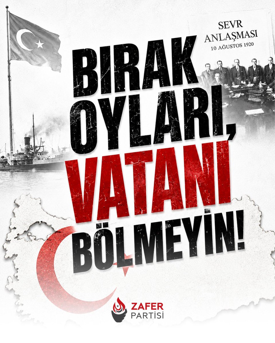 umitozdag's tweet photo. Bugün 10 Ağustos 2026. Uğursuz Sevr Anlaşmasının 106. Yıldönümü. 

Ve nasıl bir tesadüf ise Sevr Anlaşmasının 106. Yıldönümünde PKK’ya af ile başlayıp Anayasamızı çok-uluslu, özerk bölgeli devlete dönüştürecek sürecin ilk adımı olan tasarı TBMM’ye getiriliyor. 

Bu yasayı DAM ittifakı yani DEM-AK Parti-MHP TBMM’ye getiriyor. Onların amaçları belli. 

Ancak bu yasa tasarısını CHP de destekliyor. İmza verdi. Hayatında hiç CHP’ye oy vermemiş bir kişi olarak CHP’nin tarihi Lozan mirasını inkar ederek Sevr masadına oturması bana acı veriyor. Atatürk’ün CHP’si diye yıllarca samimi Atatürkçüleri kandıran CHP. 

Bundan sonra herhangi bir yurttaşımız bana CHP Atatürk’ün partisi derse kalbini ÇOK KÖTÜ kurarım. 

Sayın Özgür Özel’in genel başkan olduğu dönemde CHP Öcalan Konisyonu çalışmalarına katıldı ve bugün Genel Kurula gelen tasarıya zemin oluşturan rapora imza attı. 

Bu yasa tasarısı TBMM’ye gelirken CHP’den ayrılan Yeni Parti  şimdi kritik bir eşikte. 

Yeni Parti milletvekillerimin bir bölümü HAYIR diyeceklerini açıkladılar. Ancak, Yeni Parti hala karar verebilmiş değil. 

Umarım, Yeni Parti MKYK’sının yapacağı toplantıdan Hayır kararı çıkar. 

Eğer Yeni Parti de CHP’nin peşinden gidip DAM ittifakına payanda olursa kimse bize “ Oyları bölmeyelim” demesin. 

Çünkü cevabımız “ Bırak oyları, vatanı bölmeyin” olacaktır. @zaferpartisi