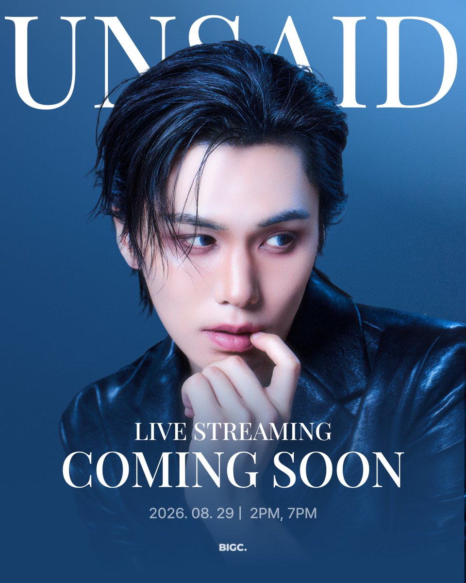 bigc_kr's tweet photo. ROCKY FANCON <UNSAID> IN SEOUL

💙LIVE STREAMING TICKET COMING SOON💙

🎫2026.08.12(Wed) 18:00 (KST)
🔗https://t.co/p1nMQBBhkh

@p_rockyent #ROCKY #라키 #UNSAID
#BIGC #빅크 #ビック https://t.co/xHYhc1lck4