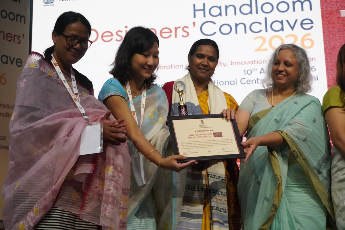 dchandlooms01's tweet photo. Some glimpses from the first-ever National Handloom Designers’ Conclave 2026. https://t.co/jPrwisWjuM