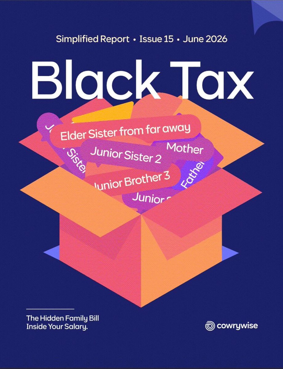 Rufyb's tweet photo. For many Nigerians, the moment a salary enters their account, it already has several owners:

✑ Parents
✑ Siblings
✑ Medical bills
✑ School fees
✑ Family emergencies
✑ Community obligations

What many people call "black tax" is one of the biggest vet least-discussed forces shaping wealth creation across Africa.

Interestingly, black tax is often rooted in love, duty and gratitude, and compounded by weak social systems. It is not necessarily the result of irresponsibility.

But there is another side that we do not discuss enough.

Black tax shapes career decisions. It delays investing, postpones marriage and reduces people's willingness to take risks. It creates invisible financial pressure that never appears on a bank statement.

In this edition of Simplified, we tried to answer a difficult question: "How do you support your family without sacrificing your own financial future?"

One of my favourite ideas from the report is what we call the Black Tax Ratio., It is a simple way to measure how much of your income is already committed before you begin funding your own life.

Sometimes, what people describe as "poor saving habits" is simply a heavy family responsibility that has never been measured. 

The goal of this report is not to ell people to stop supporting their families. It is to help them give in a way that is planned, sustainable and honest.

I hope you find it useful.