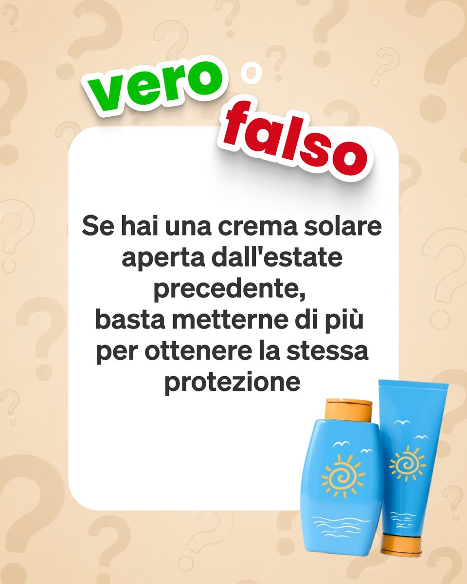 RegionePuglia's tweet photo. ☀️Ogni giorno la nostra pelle è esposta ai raggi UVA e UVB, che possono causare danni anche quando non ce ne accorgiamo.
Scegli una crema che ti protegga da entrambi i raggi che nel tempo potrebbero causare tumori della pelle.
#PrevenzionePuglia #CremaSolare #SPF https://t.co/sdrWb7NTCG