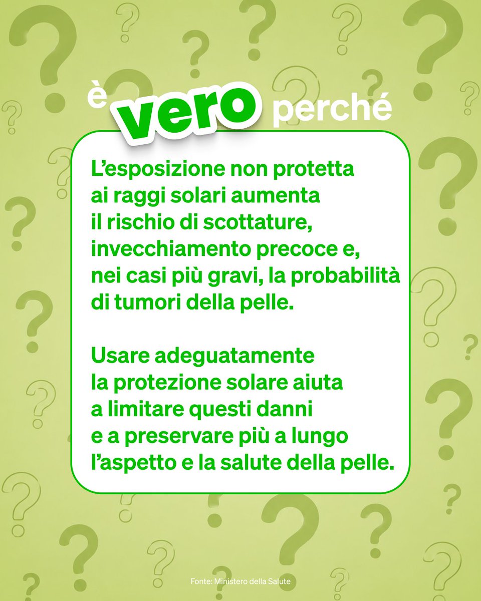 RegionePuglia's tweet photo. Affidati sempre a informazioni scientificamente autorevoli. In caso di dubbi, confrontati con il tuo medico di medicina generale e/o con il dermatologo.
#PrevenzionePuglia #CremaSolare #SPF https://t.co/MudS9m7zzP