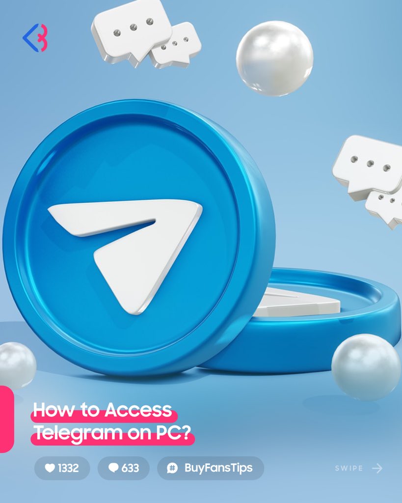 BuyFansOfficial's tweet photo. How to access Telegram on PC: π
Access instantly via β https://t.co/E6IsfDFL1tβ or download the desktop app.
Easily manage active sessions from your phone under Settings > Devices.
Follow BuyFans for daily tech updates! π
#BuyFansTips #BuyFans #Telegram https://t.co/awzyFCNf4h