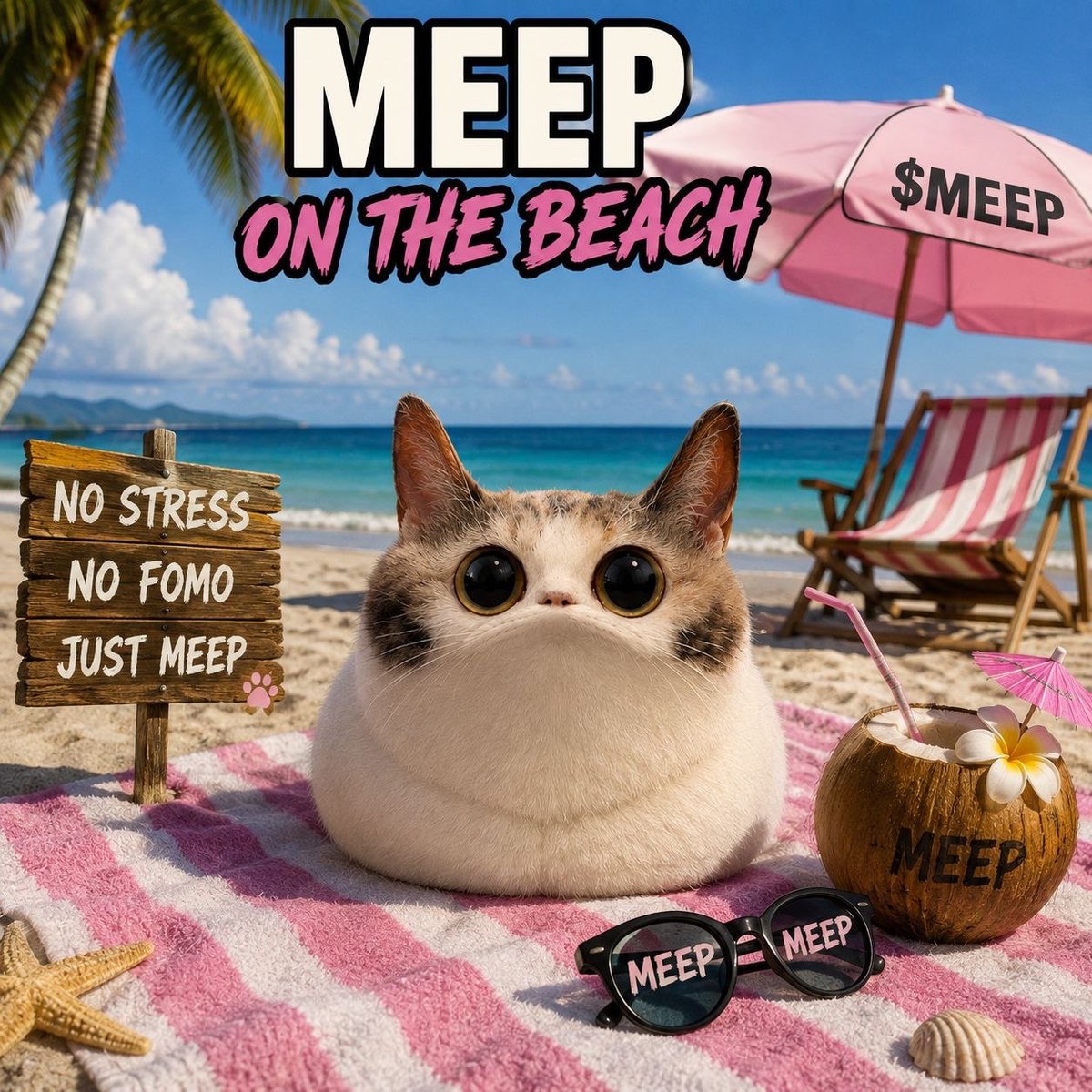 MeepCat_meme's tweet photo. @badattrading_ Beach day sponsored by MEEP the cat is chilling we are still meeping

Catching waves and meeps https://t.co/R30mPRvOna