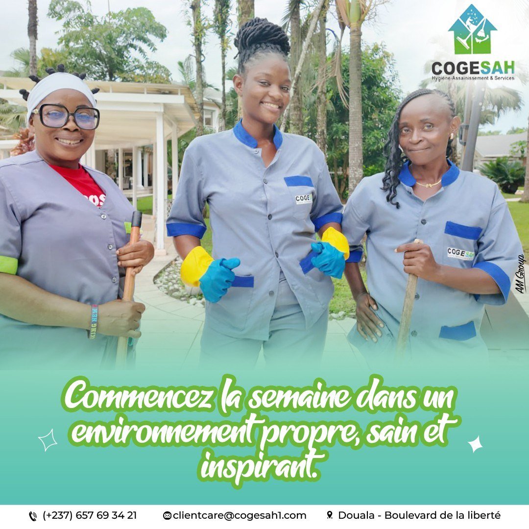 CogesahServices's tweet photo. Une semaine réussie commence dans un environnement propre, sain et inspirant.

Excellent début de semaine avec Cogesah !
#Cogesah #Hygiène #Assainissement #NettoyagePro https://t.co/nmF3ISy4bR
