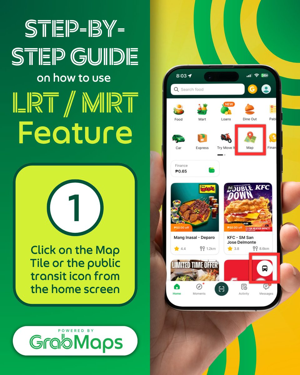 grabph's tweet photo. Taking the train today? The LRT/MRT Feature on Grab makes your daily commute super simple and shows you the way—step by step, from checking schedules to tracking your live train trip.

Open the app, find your route, and ride with ease. 🚊😊 https://t.co/LSoEtm9uQz