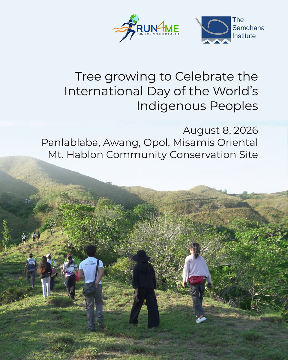 samdhana_inst's tweet photo. Samdhana marked the 32nd International Day of the World’s Indigenous Peoples on 8 August 2026 through a Native Tree Growing activity in Panlablaba, Awang, Opol, Misamis Oriental, hosted by community leader Datu Marcus Nabatlao, the Dulangan Youth Organization (DUYOG), https://t.co/jn2iNBRgB1