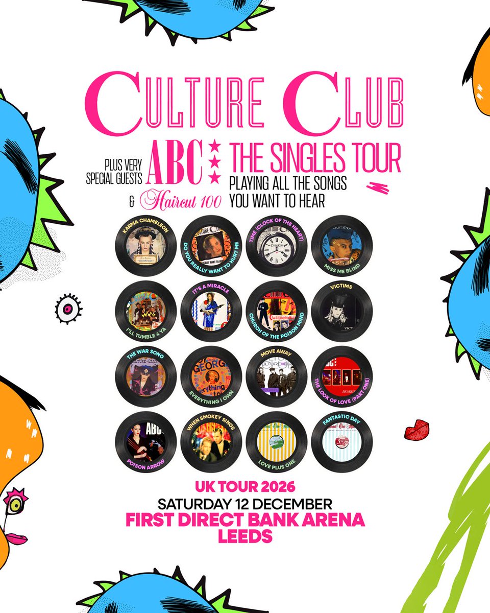 fdarena's tweet photo. 🎶 Karma chameleon, they’re coming to Leeds! 🦎✨

@RealCultureClub are bringing the hits, the nostalgia and the good vibes to Leeds this December! ❤️💛💚💙

🎟️ Don’t miss out - https://t.co/2ml8aq44TD https://t.co/WfG2VSM15h