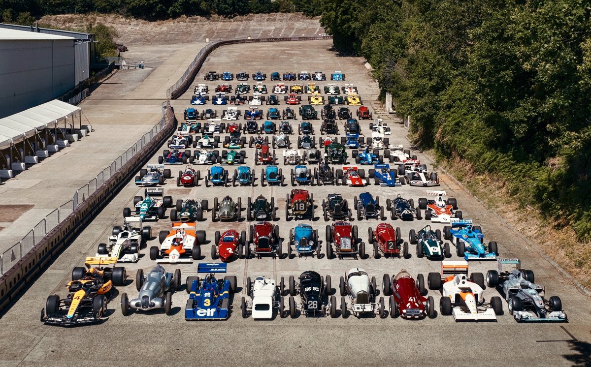 MConstanduros's tweet photo. What a celebration we had @BrooklandsMuseu Tiger &amp; Tigress reunited after 50 years apart. Recreation of the original start. Over 120 Grand Prix cars. Team Surtees out in force. @brabsracer @tiff_tv @HillF1 joining the epic celebration of 100 years of Britain's first Grand Prix. https://t.co/IeH0lDShEy