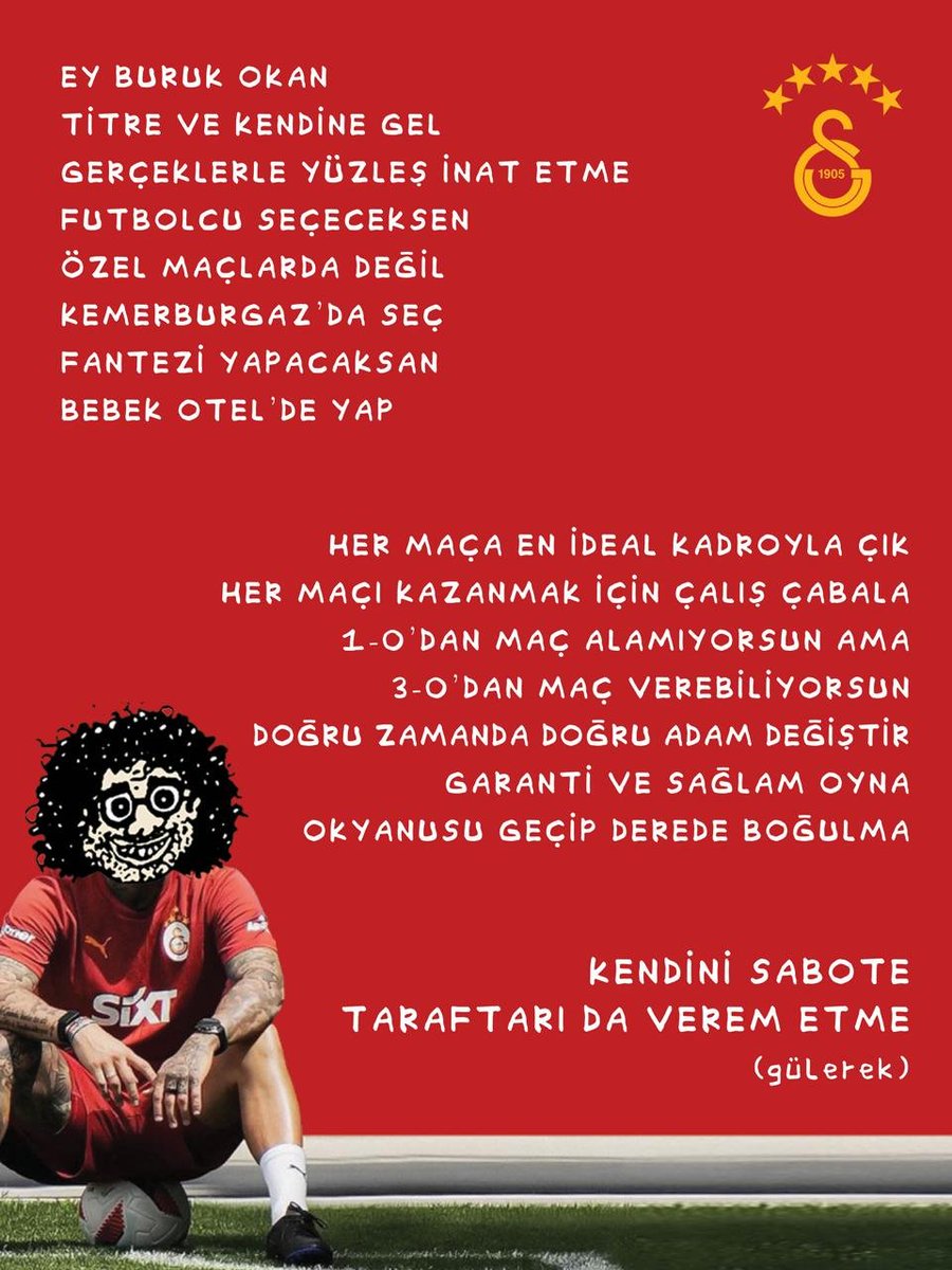metinustundag's tweet photo. Esas mesele transfer değil
esas mesele Okan Buruk! https://t.co/KSqIZynQoH