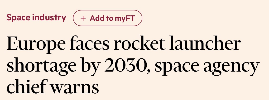 ValueInIdeas's tweet photo. $RKLB 

Rocket Lab Europe?👀

"That's where someone like Rocket Lab can come along with complete end-to-end services from a laser terminal to a spacecraft to launch and really solve some of those sovereign issues pretty quickly." 

— Rocket Lab CEO Sir Peter Beck https://t.co/YB0FtoTIn1