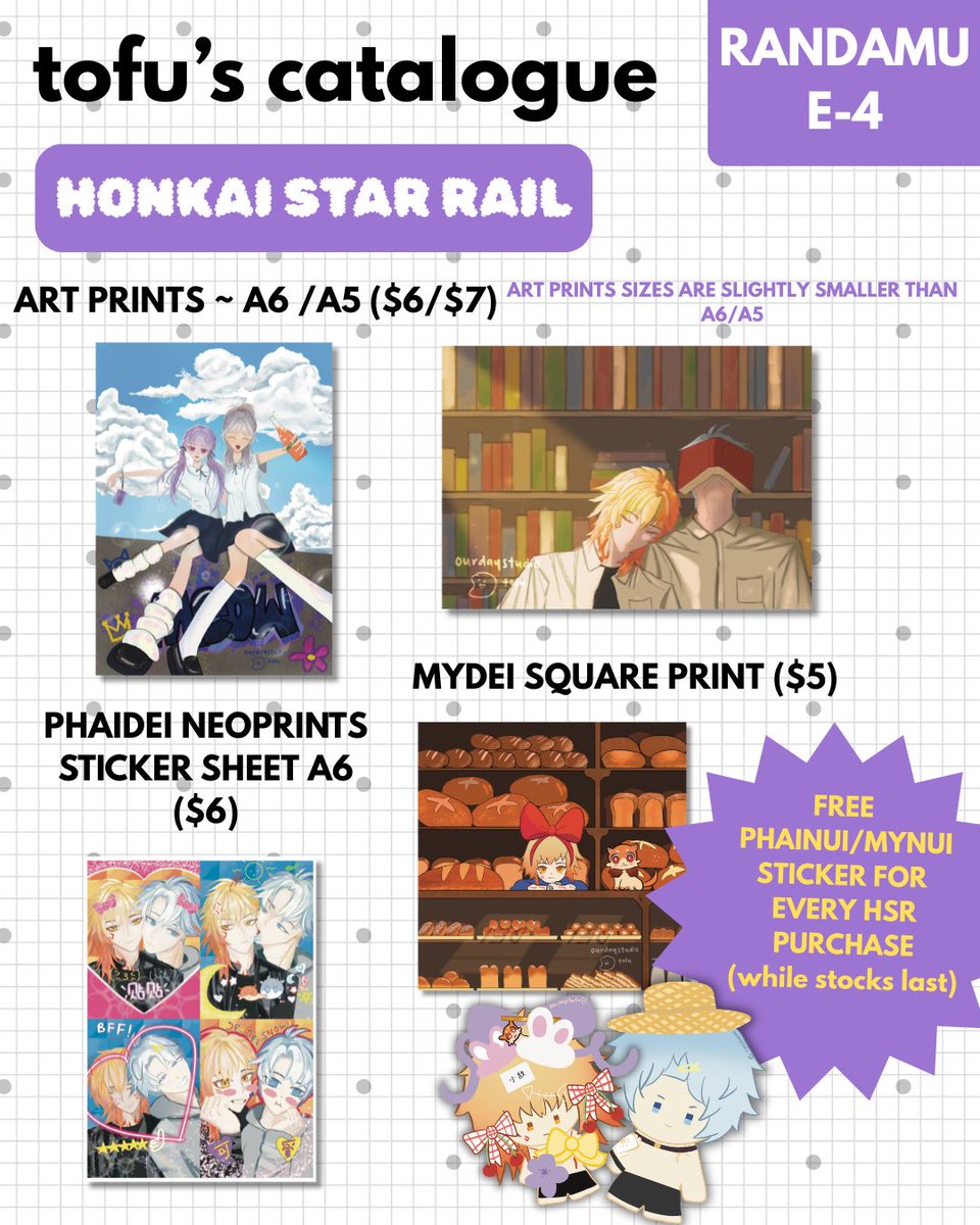 ourdaystudio's tweet photo. Our Catalogue for Randamu World 2026!!

We will be boothing with @rionull at Table E-4!!💫

Reservations open via DM till 14Aug, 8PM SGT

Hope to see y’all there!!💕✨

#randamu #randamuworld #catalogue https://t.co/XxJtbcXrXL