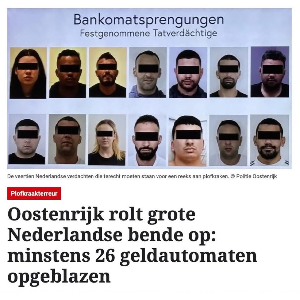 RosasMarysol2's tweet photo. "Nederlandse" roversbende opgerold in Oostenrijk 🤡🤡

Niet alleen onze cultuur gaat eraan, maar ook onze goede naam.

#MoslimBendes #Islamisering https://t.co/sqISVwyybU