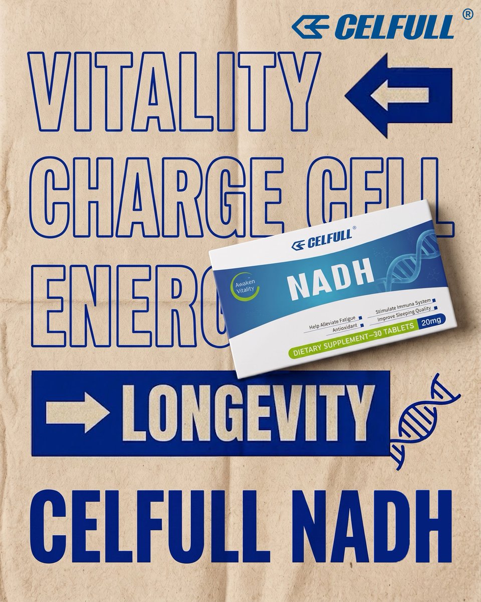 real_CELFULL's tweet photo. Unlock cellular energy! ⚡ Powered by CELFULL NADH to charge your cells, boost vitality &amp; support natural longevity. Fuel your day from the inside out. #NADH #CellEnergy #Longevity https://t.co/ipkP3ZBisA