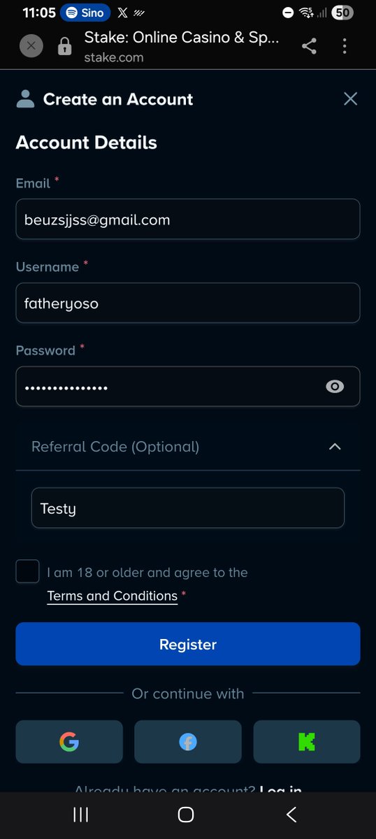 Father000x's tweet photo. @TestyFPS @Stake @StakeUsa Hello sir @TestyFPS i just created my new stake account under your code. I also followed you in your kick so i can support and watch you stream. Thank you! Hope I can get some tips to play with my new stake account

Here is my stake name: Fatheryoso https://t.co/o4tN4LZoZh