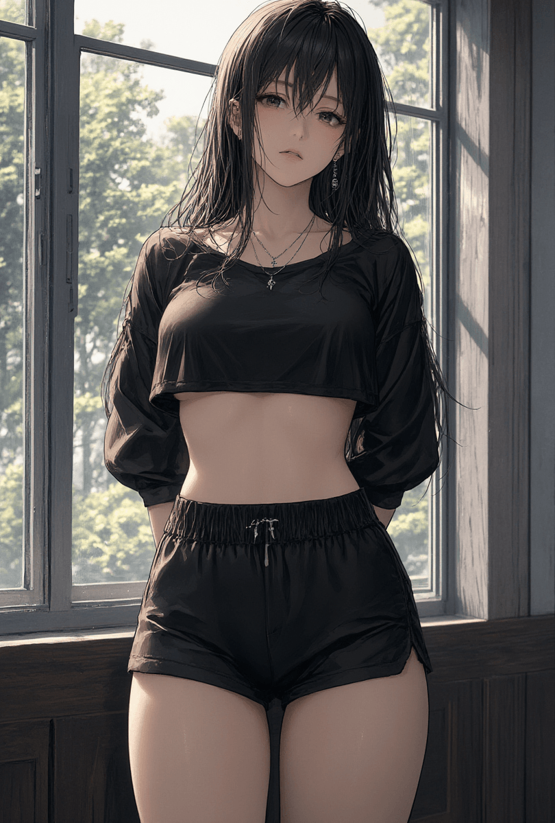 sevmog's tweet photo. 午后窗边，看看你在干什么✨ 
#黑长直 #AIart️️️️️️️️️️️️️️️️️️️️️️️️️️️️️️️️️️️️️️️️️️️️️️️️️️️  #二次元 #午休后 #氛围感 #御姐 https://t.co/4NRyLvwMe5