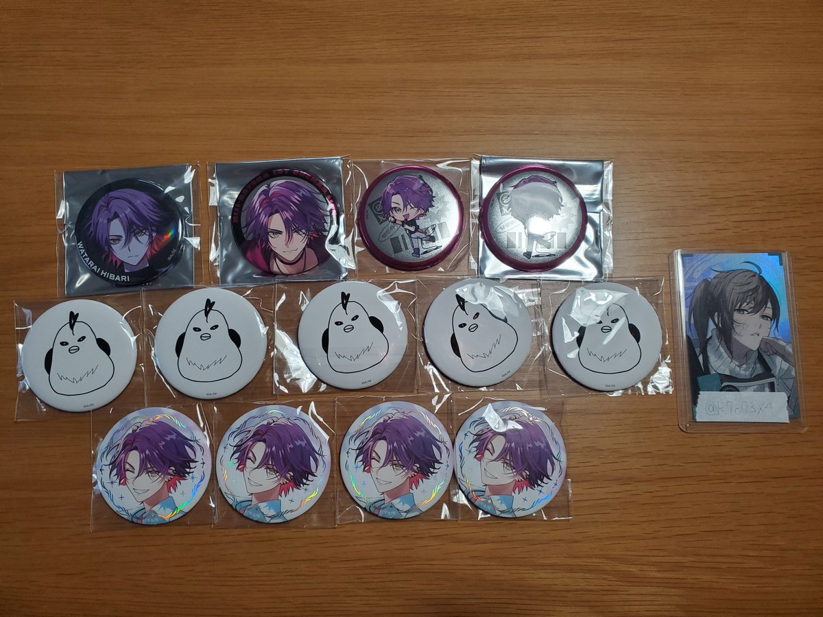 R7o03X4's tweet photo. 【譲渡】にじさんじ
2時だとか  ランダム缶バッジ
ART OF NIJISANJI
ランダムマット箔押し缶バッジ Bグループ
にじネイル Shiny  ランダムグリッター缶バッジ

譲)  画像1～5枚目

求）定価＋送料

6,7枚目に詳細記載 https://t.co/Qc3Nq094rU