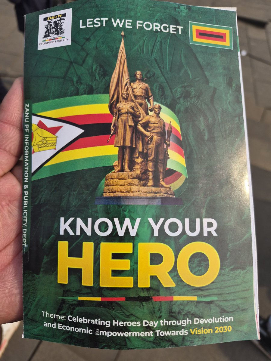 Givie07's tweet photo. President Mnangagwa has urged citizens to defend Zimbabwe’s sovereignty while working together to realise the prosperous economy envisioned in Vision 2030.
#LestWeForget https://t.co/OKjGGkfg8m