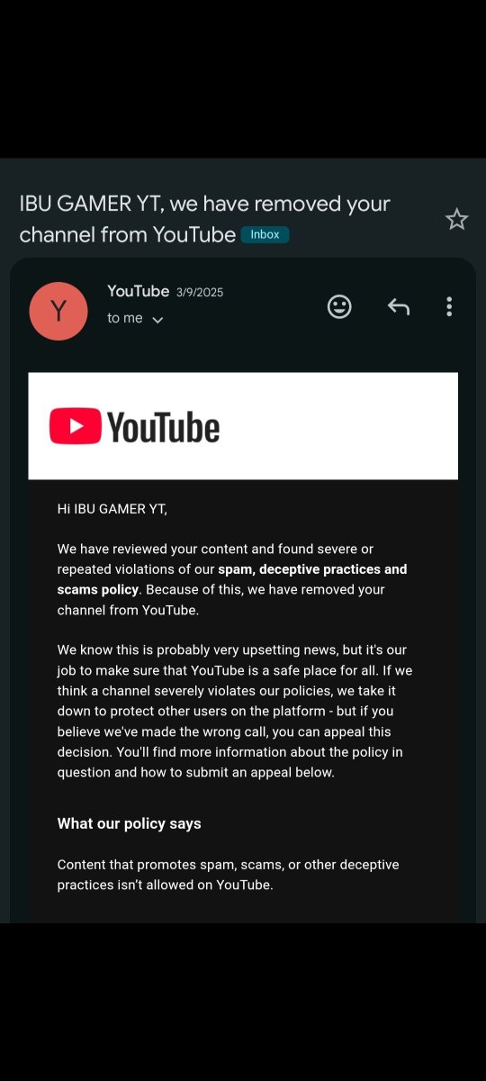 yt_ibu's tweet photo. Hi @TeamYouTube @YouTubeIndia my channel appeal restriction is only remain 23 days. After that i can't able to asking give my channel back. Seriously YouTube deleting 5 yrs hardwork without any warning ⚠️. Personal DM your reply is come same. Pls give my channel back or delete🙏 https://t.co/P1vIo5cjhK
