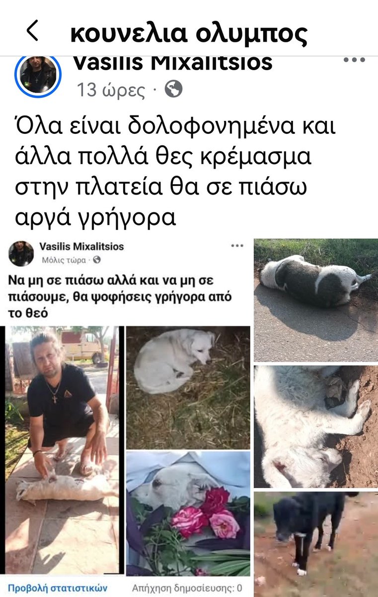 Christinalirou2's tweet photo. ‼️❌‼️❌‼️❌‼️❌‼️❌‼️❌‼️❌‼️❌‼️❌
Όλυμπος..  .............. Τραγική φιγούρα αυτός ο οικογενειαρχης που του φολιασαν τα σκυλάκια του. Τα συντροφακια της κόρης του.
ΝΤΡΟΠΉ ΣΑΣ ΤΕΡΑΤΑ https://t.co/zCvOw79BoS