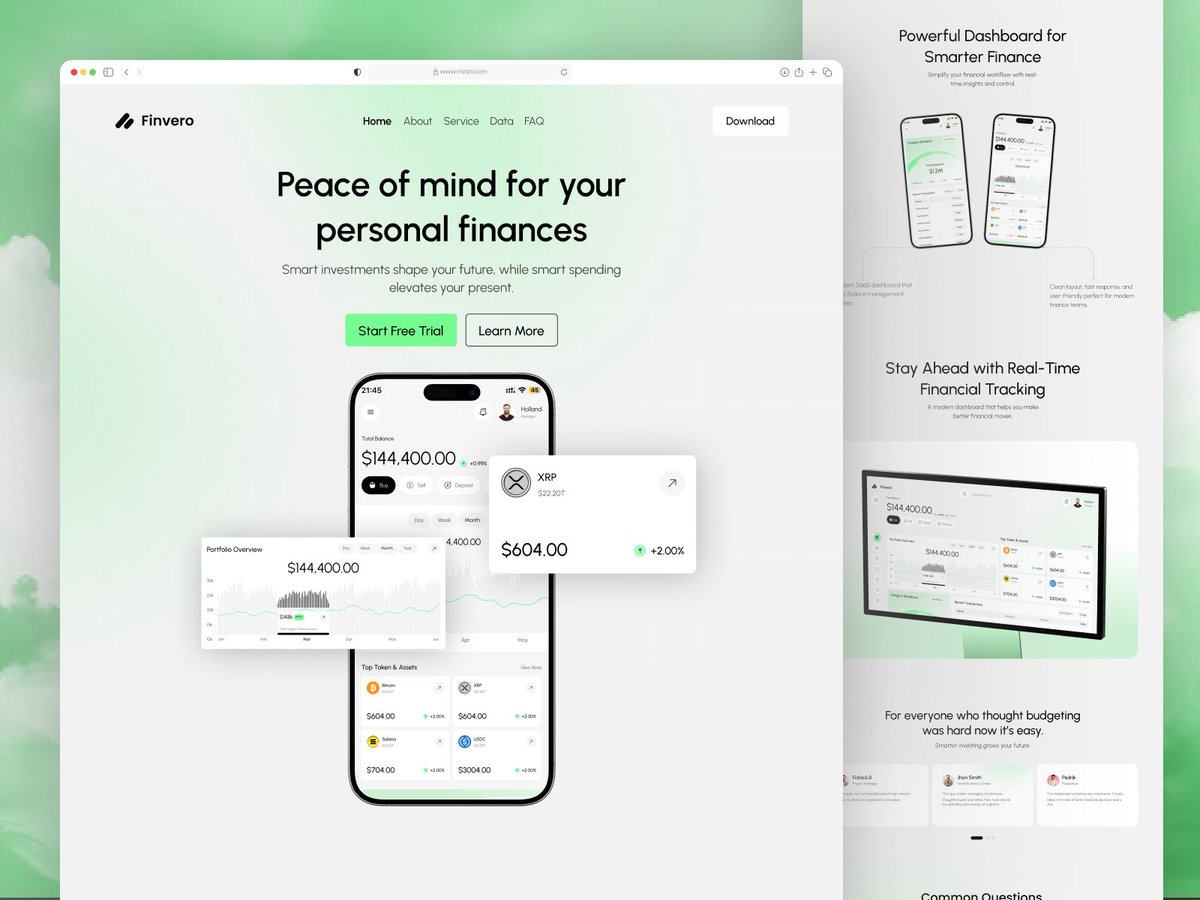 uimaruf's tweet photo. Finance SaaS Landing Page

#finance #saas #landingpage #website #webdesign #fintech #saaslandingpage #uidesign #design #ui #SaaSwebsite #money #wallet https://t.co/5Vnezt57KC
