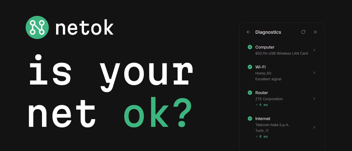 hackernoon's tweet photo. Netok earned a 54 Proof of Usefulness score for its open-source Windows app that turns network diagnostics and connection errors into plain language.
#proofofusefulnesshackathon #hackernoonhackathon...Show more https://t.co/xcwctz8h3I