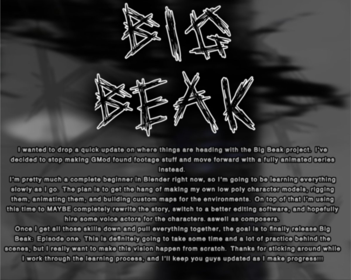 MaybeManguy's tweet photo. Regarding the future of the Big Beak project. https://t.co/5gqwd10JvM