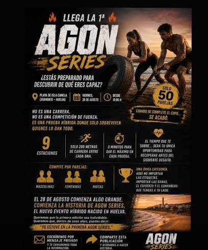 VozOnubense's tweet photo. Ya están abiertas las inscripciones para participar en la 1ª AGON Series el próximo viernes 28 de agosto en la playa de Isla Canela, Ayamonte, a partir de las 19h.  

Apúntate en agonseries.inscripciones@gmail.com https://t.co/o1cdyC99Zi