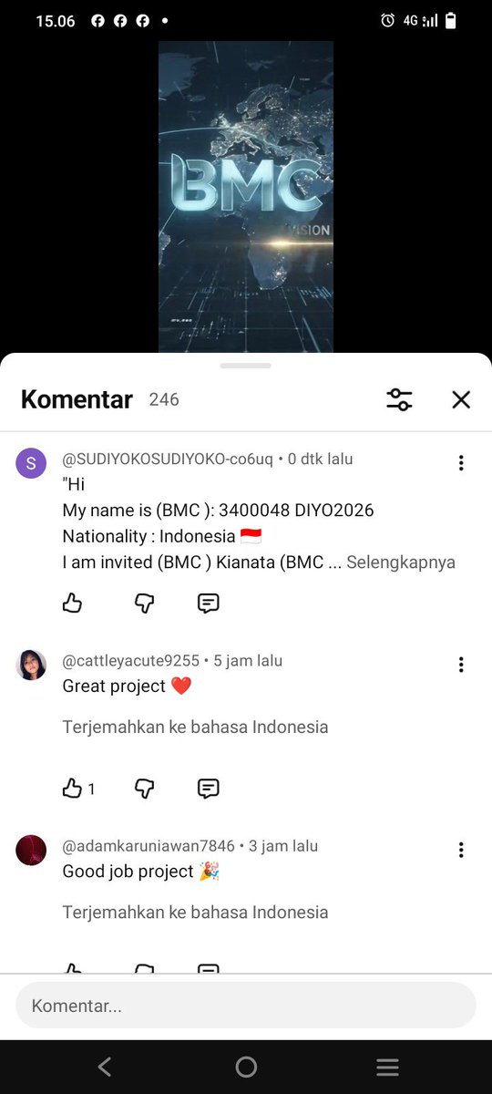 SUDIIYOKO69's tweet photo. "Hi
My name is (BMC ): 3400048 DIYO2026
Nationality : Indonesia 🇮🇩 
I am invited (BMC ) Kianata (BMC 1237)
My BMC Addres :bmc1qf7978l4s4g385zalgfsvzmgj2lrxxftxlgnful https://t.co/FIcVtQxSna