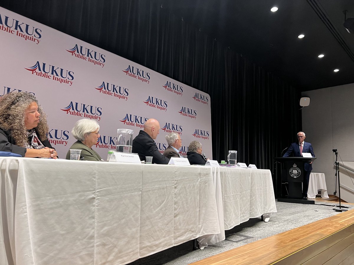 bobjcarr's tweet photo. Devastating analysis of awful AUKUS deal by Malcolm Turnbull. Key theme: the US won’t deliver the subs because they won’t be able to meet their own submarine needs. I followed, before the AUKUS public inquiry. https://t.co/qn9y9zB5sM