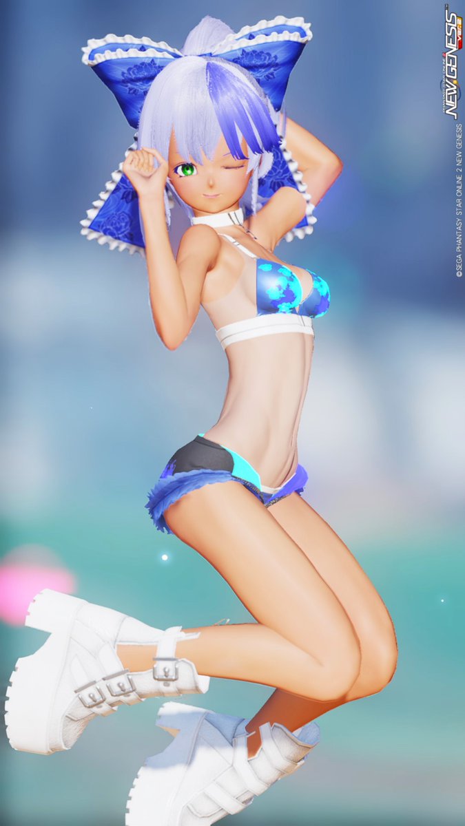 EarshaGW's tweet photo. 日焼け跡は健康的!
#PSO2NGS
#PSO2NGS_SS
#Ship9 https://t.co/XnMpCvGGe0