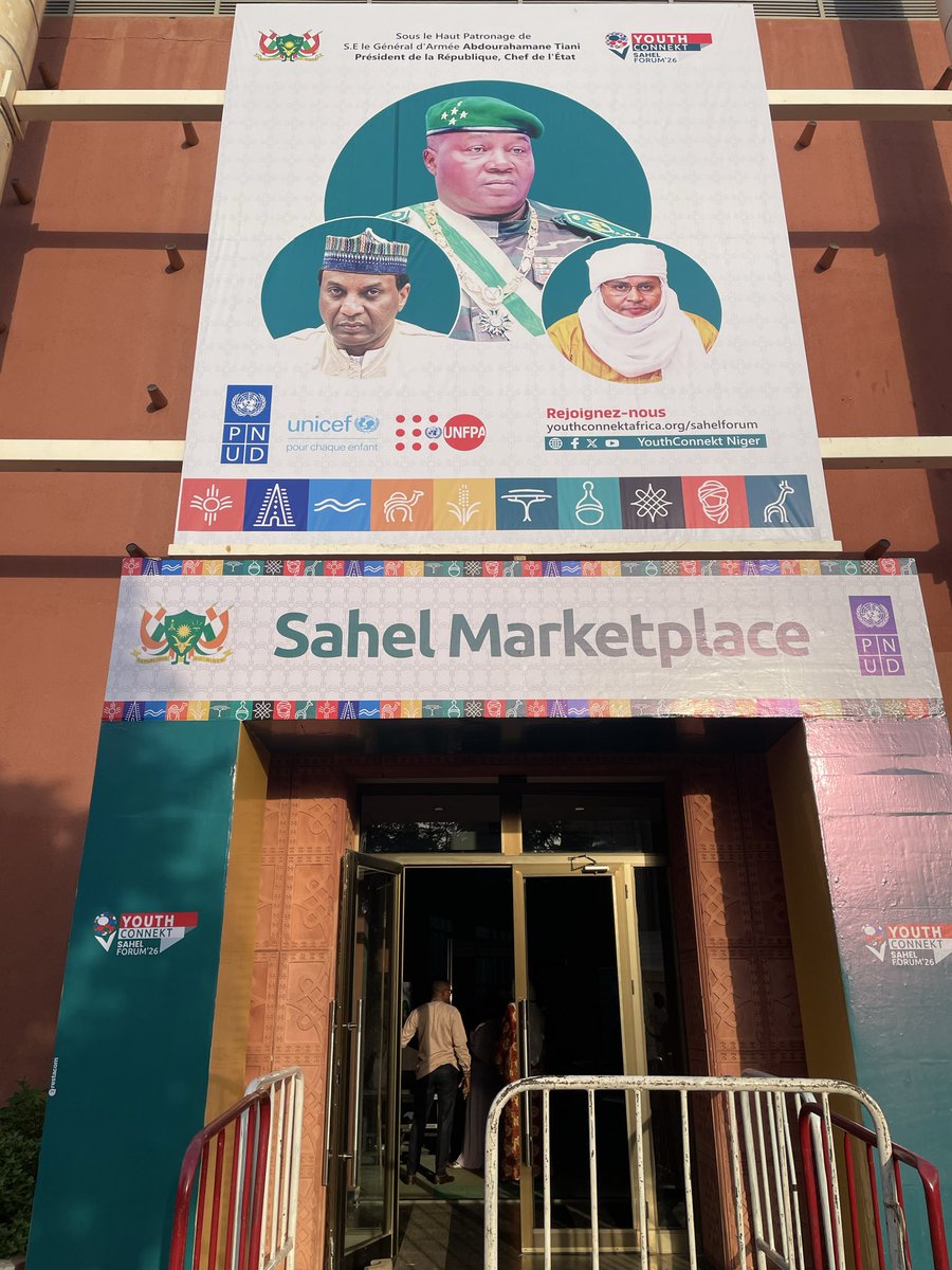 YouthconnektNe's tweet photo. Le YouthConnekt Sahel Forum’26 ouvre ses portes aujourd’hui à Niamey.
Restez connectés pour suivre en direct la cérémonie d'ouverture sur notre page Facebook!
@leministeredelajeunessedessportsetdelacultureniger
@PnudNiger @Unicefniger @unfpaniger 
#YouthConnektAfrica https://t.co/VwskHpsk4S