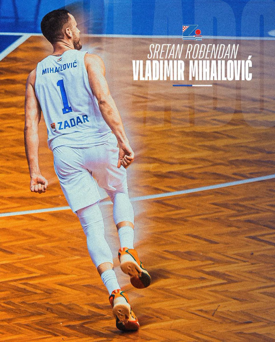kkzadar's tweet photo. 𝗛𝗔𝗣𝗣𝗬 𝗕𝗜𝗥𝗧𝗛𝗗𝗔𝗬 | Dođeš u Zadar, zaljubiš se u njega i ostaneš! Sretan rođendan Vlado! 🥳🔵⚪️ #IgrajZadre https://t.co/gOJOQLaGn0