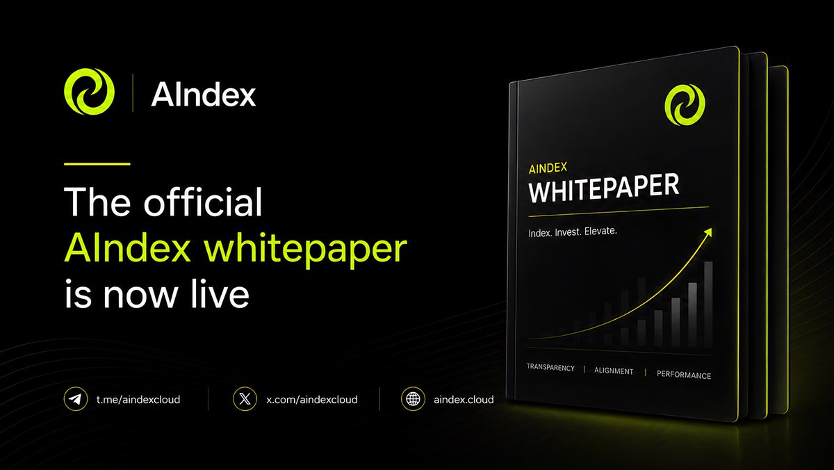 aindexcloud's tweet photo. The official AIndex whitepaper is now live!

Read full details here:
https://t.co/7VUMog2tRa https://t.co/jZZX3ZBNIH