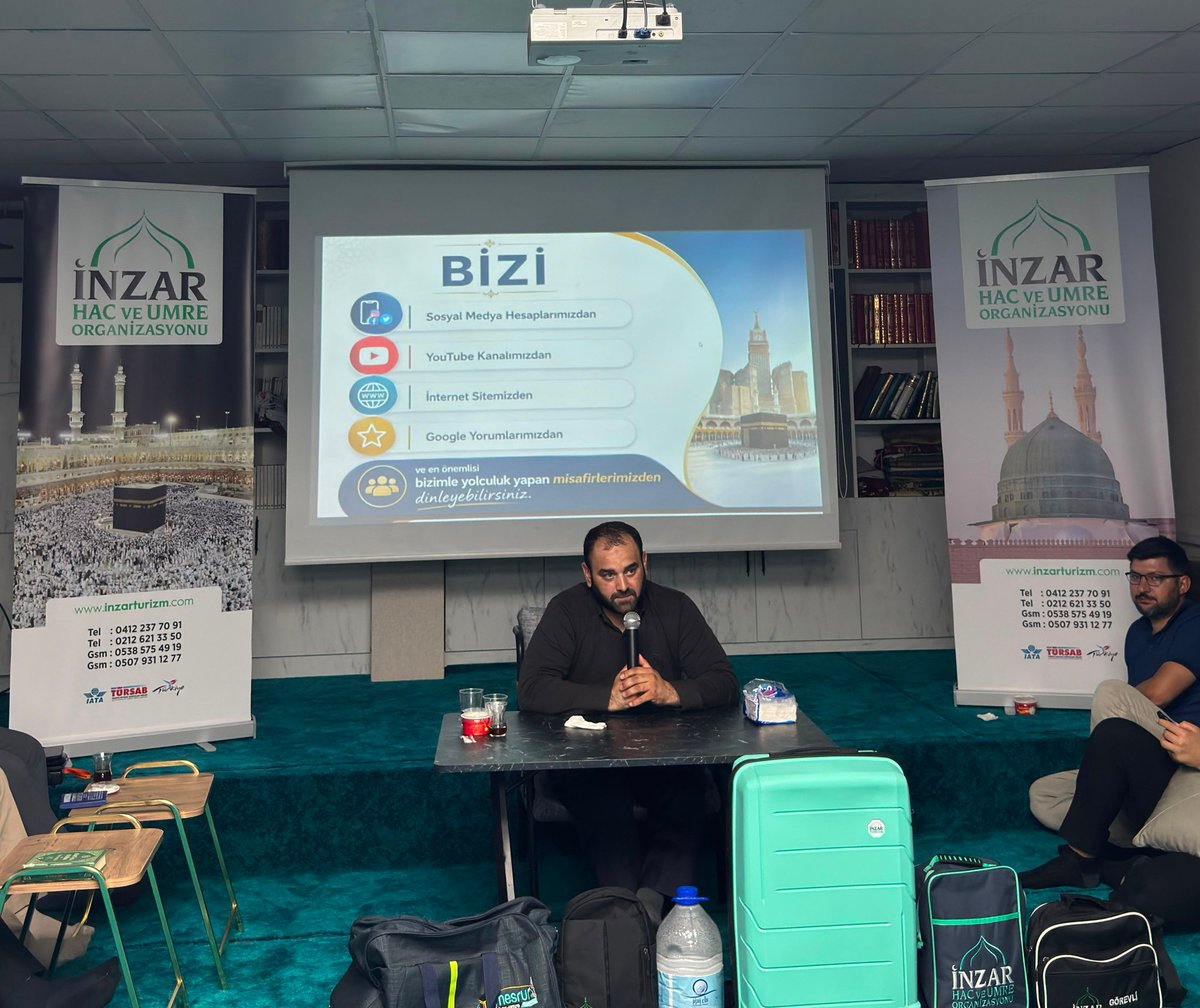 AdemKilincResmi's tweet photo. Öyle bir özlem ki… Adını söyleyince gözler dolar, yönünü düşününce kalp hızlanır: Kâbe…
İnzar Turizm’in düzenlemiş olduğu Hac ve Umre Bilgilendirme seminerine katılım sağladık. 
Emeği geçenlere teşekkür ederim. https://t.co/cTOR6uTVT5