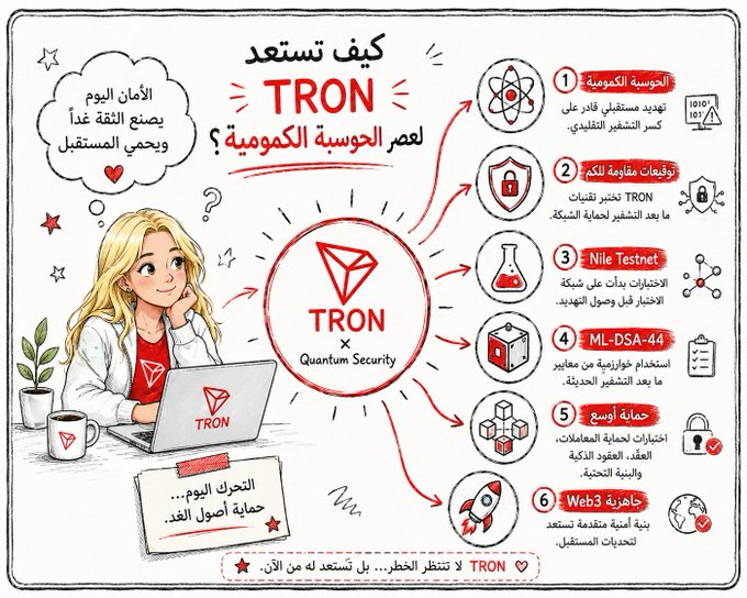 Shizutoragama's tweet photo. 🛡️ في عالم الكريبتو، فيه نوع من المخاطر مش واضح تأثيره اليوم… لكنه ممكن يغيّر شكل الأمان بالكامل في المستقبل: الحوسبة الكمومية.

وعشان كذه لفت انتباهي تحرك 
@trondao
 في الاتجاه ده.

بدأت TRON تختبر توقيعات مقاومة للحوسبة الكمومية على شبكة نايل التجريبية (Nile Testnet)، باستخدام https://t.co/e4FrvKzPI8