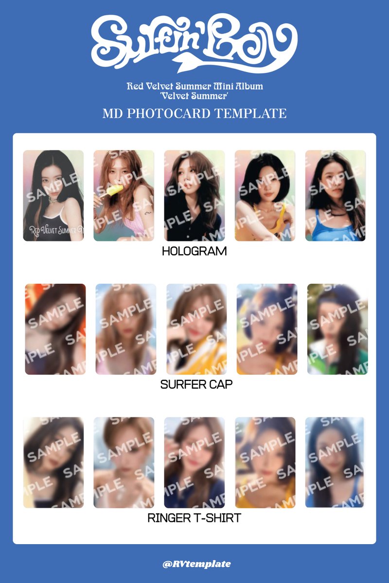 Red Velvet Summer mini album 'Velvet Summer' MD PHOTOCARD LIST