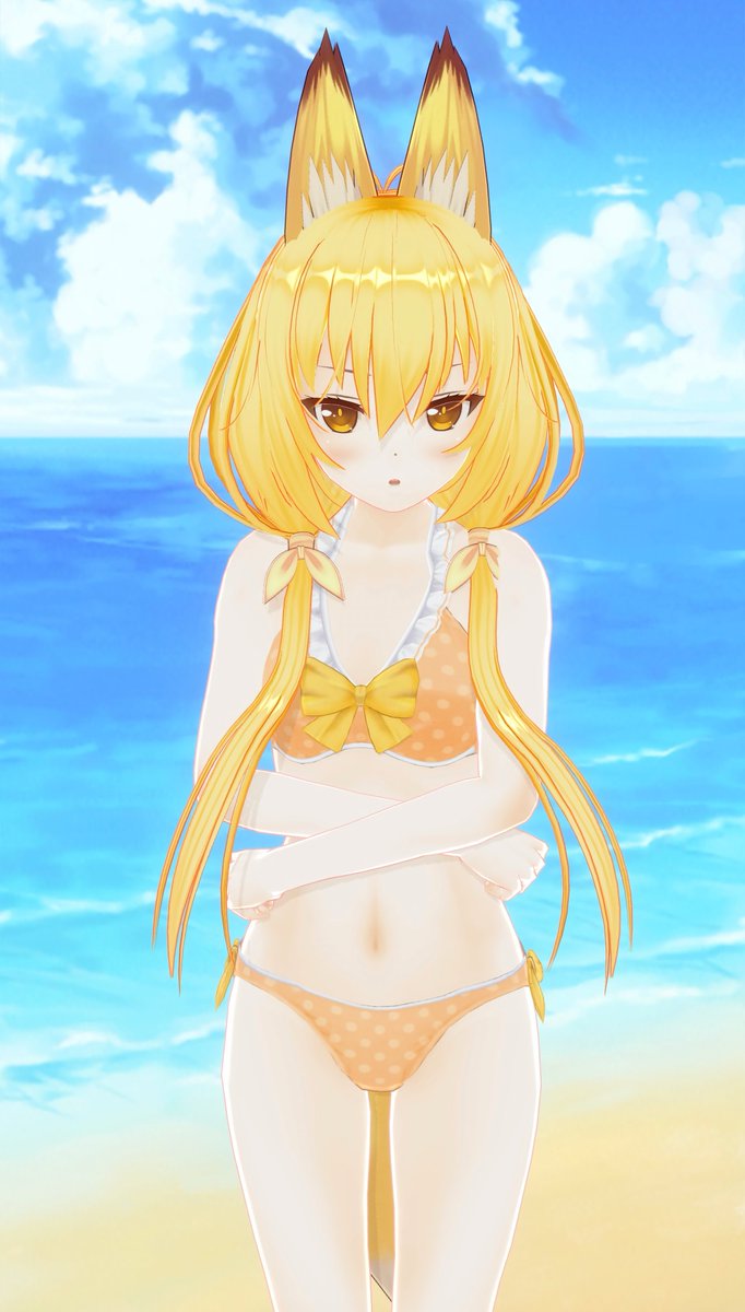 kokuri_fox's tweet photo. ログボで新しい水着もらったー🦊

#カスタムキャスト
#CC新衣装 https://t.co/wL0KFLFVPV