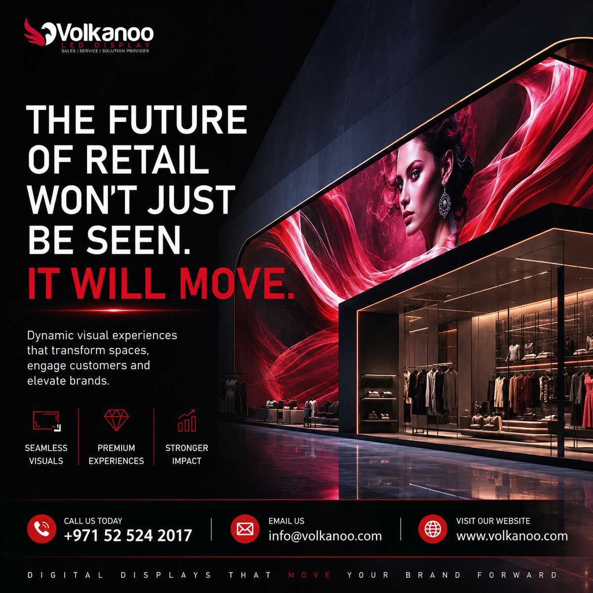 volkanoo2's tweet photo. From seamless LED walls to immersive digital experiences, the next generation of retail is already moving.
https://t.co/SjfhZkmMz4
#VolkanooLED #FutureOfRetail #RetailTechnology #LEDDisplay #DigitalExperience #RetailDesign #UAE https://t.co/4lrPFuZeWD