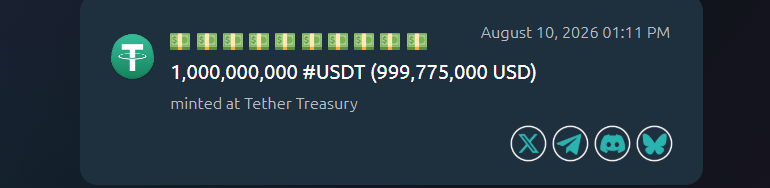 _newstrix_'s tweet photo. 🚨 JUST IN: Tether has minted another $1 BILLION USDT on the Tron network.

Total USDT supply on Tron has now surpassed $91 BILLION. 💰

Tron continues to play a major role in stablecoin activity.

Is USDT demand on Tron about to accelerate? 👀

#USDT #TRON #Crypto https://t.co/FQBMQZGUbU