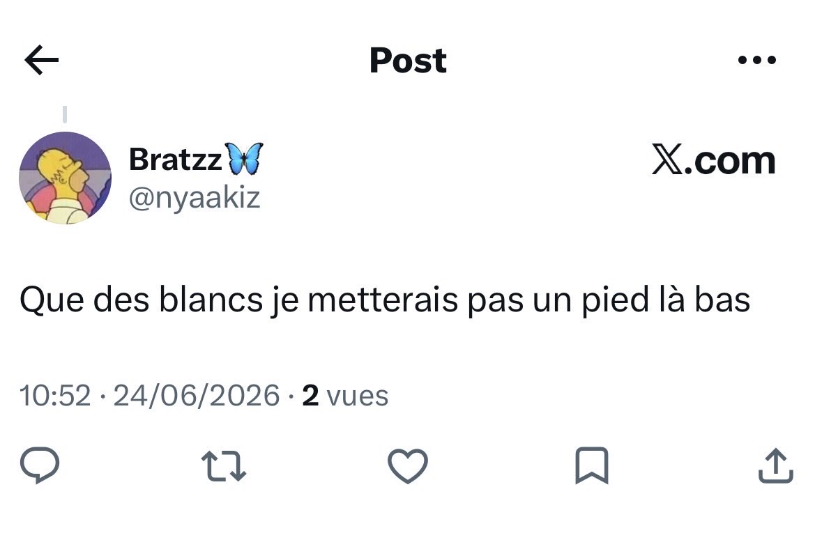 Vhara93's tweet photo. @nyaakiz @SuperDiabolomen @Margueritestern T’es un putain de raciste, mais tu vis en France, t’es pas un peu demeuré ? Tu profites bien des aides non ? Vous êtes vraiment des abrutis… https://t.co/t5qnXNzUey