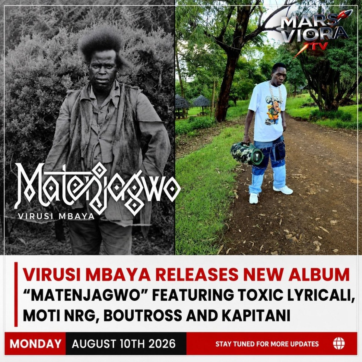 SayyHassan's tweet photo. Virusi Mbaya has released a new album, “Matenjagwo,” featuring Toxic Lyricali, Moti NRG, Boutross and Kapitani, bringing together a notable lineup for the latest musical project. 🎶🔥 #VirusiMbaya #Matenjagwo #KenyanMusic Apology https://t.co/Ej9YPHazks